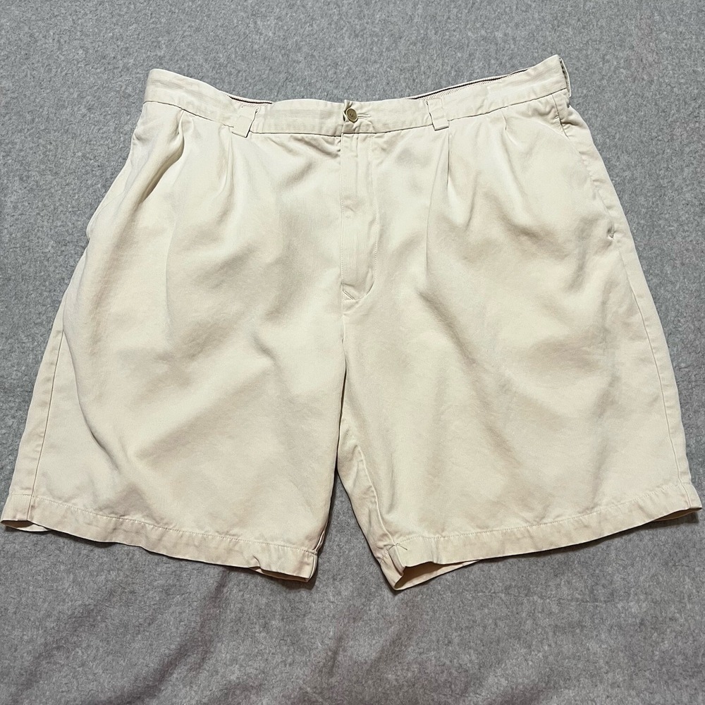 Tommy Bahama Shorts Men's 40 Beige 100% Silk Beach Comfort Breathable Old Money